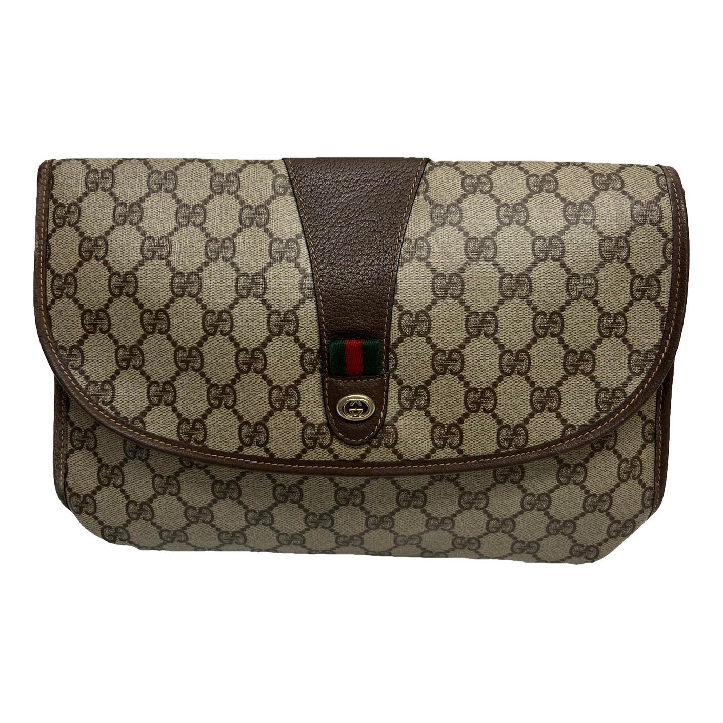 Leather clutch bag