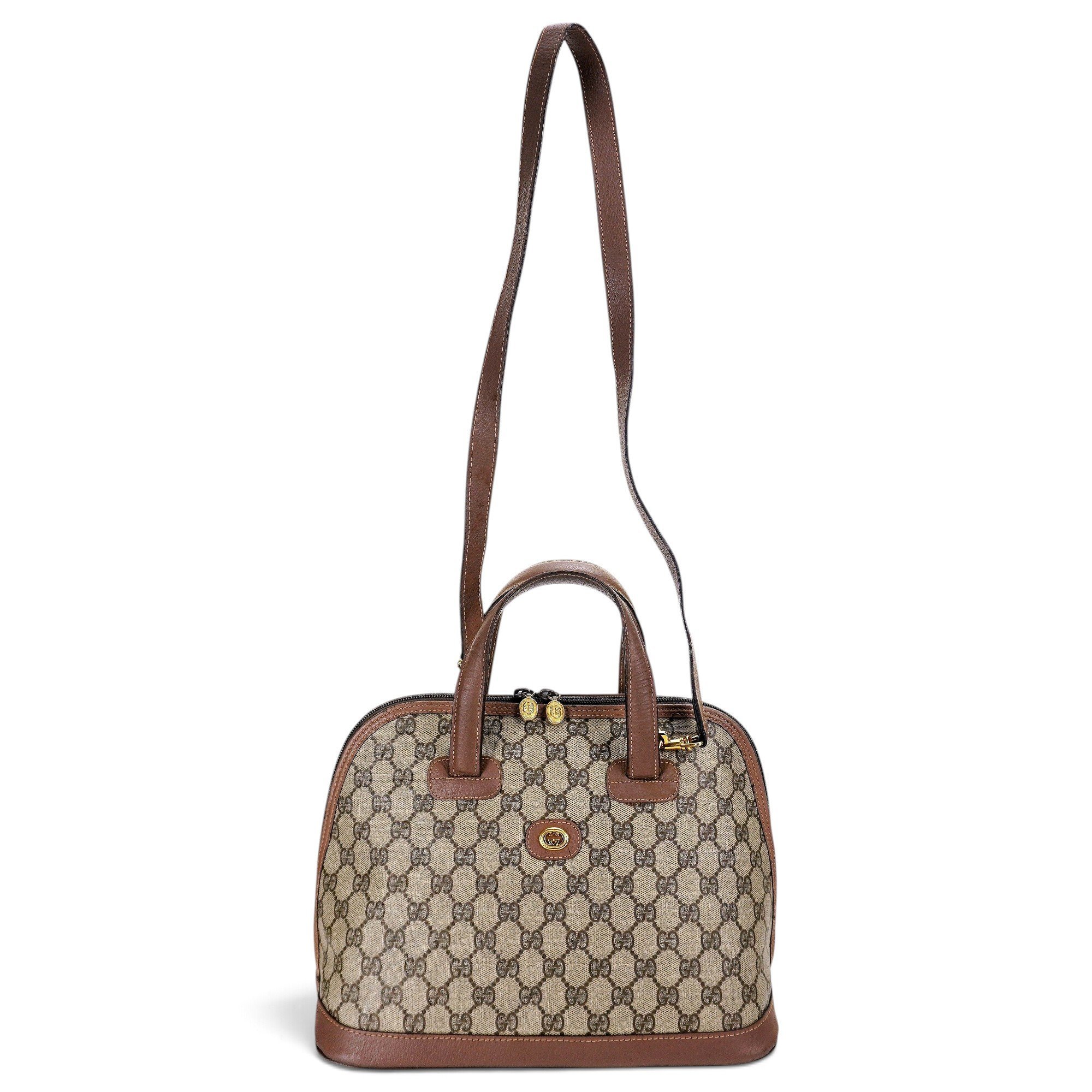 Ophidia Dome Top Handle leather crossbody bag