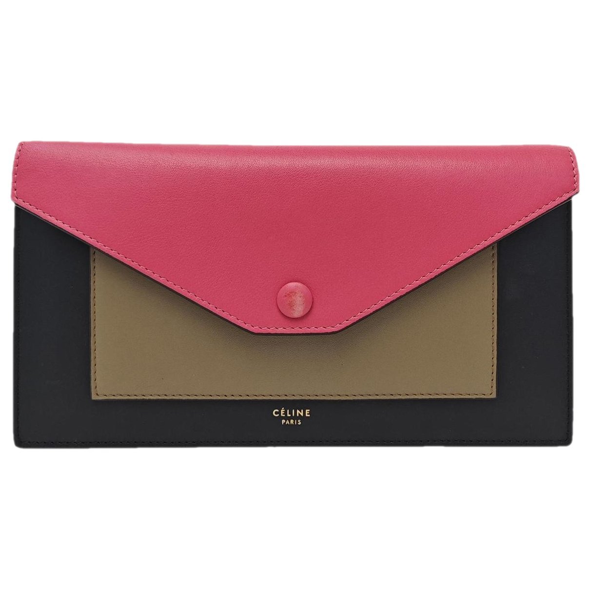 Pocket leather handbag