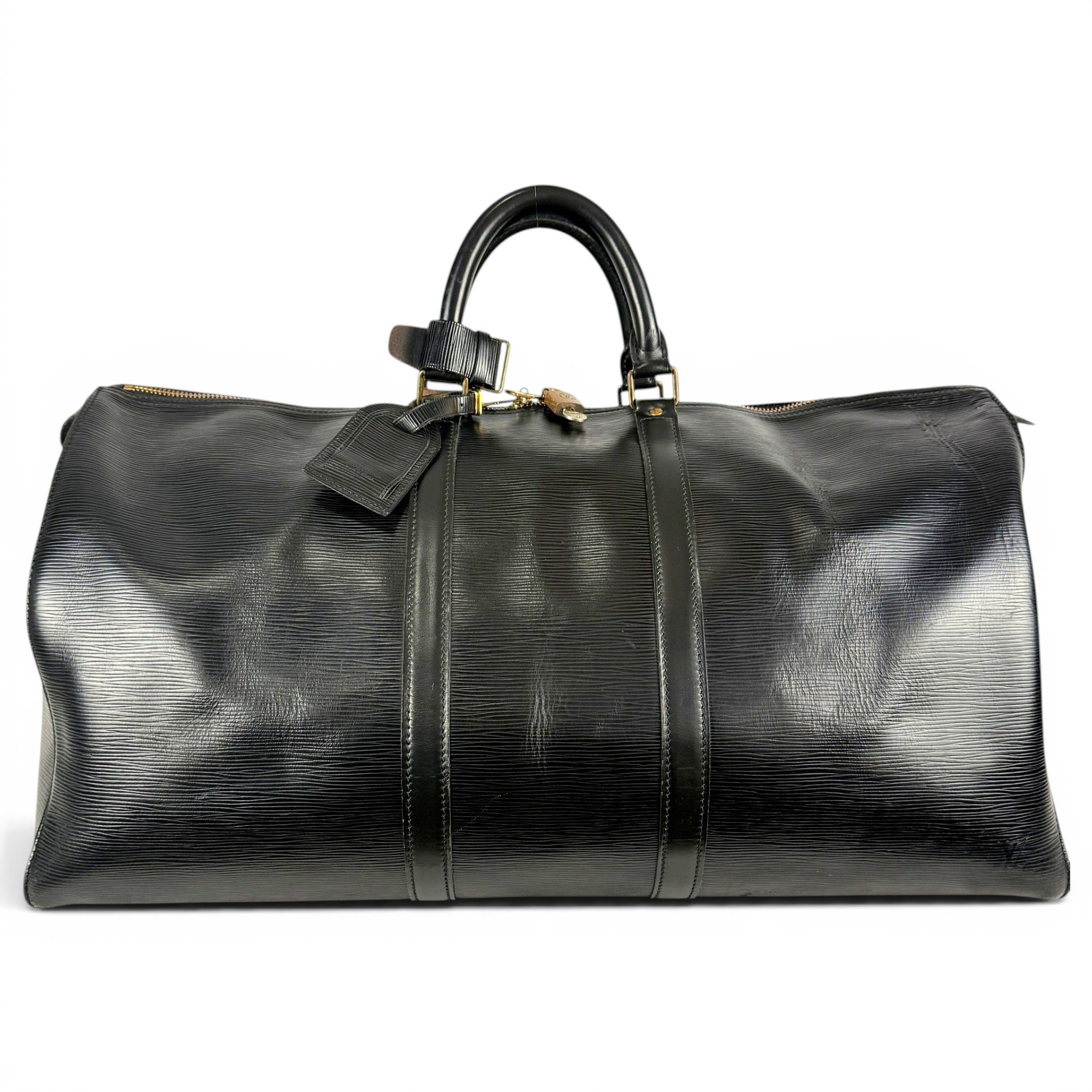 Keepall leather travel bag