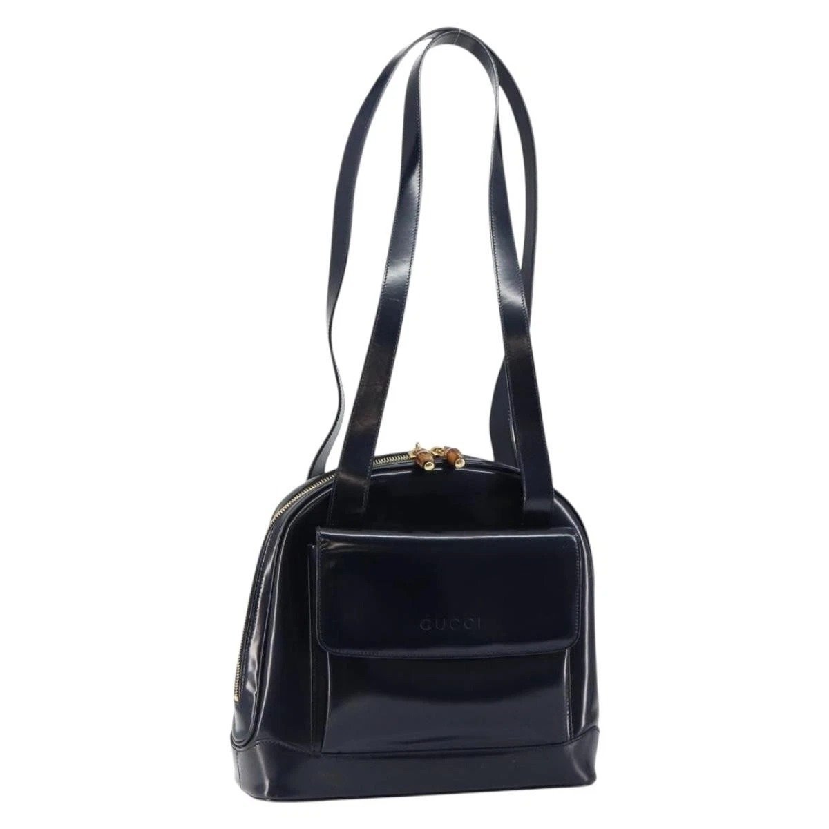 Patent leather handbag