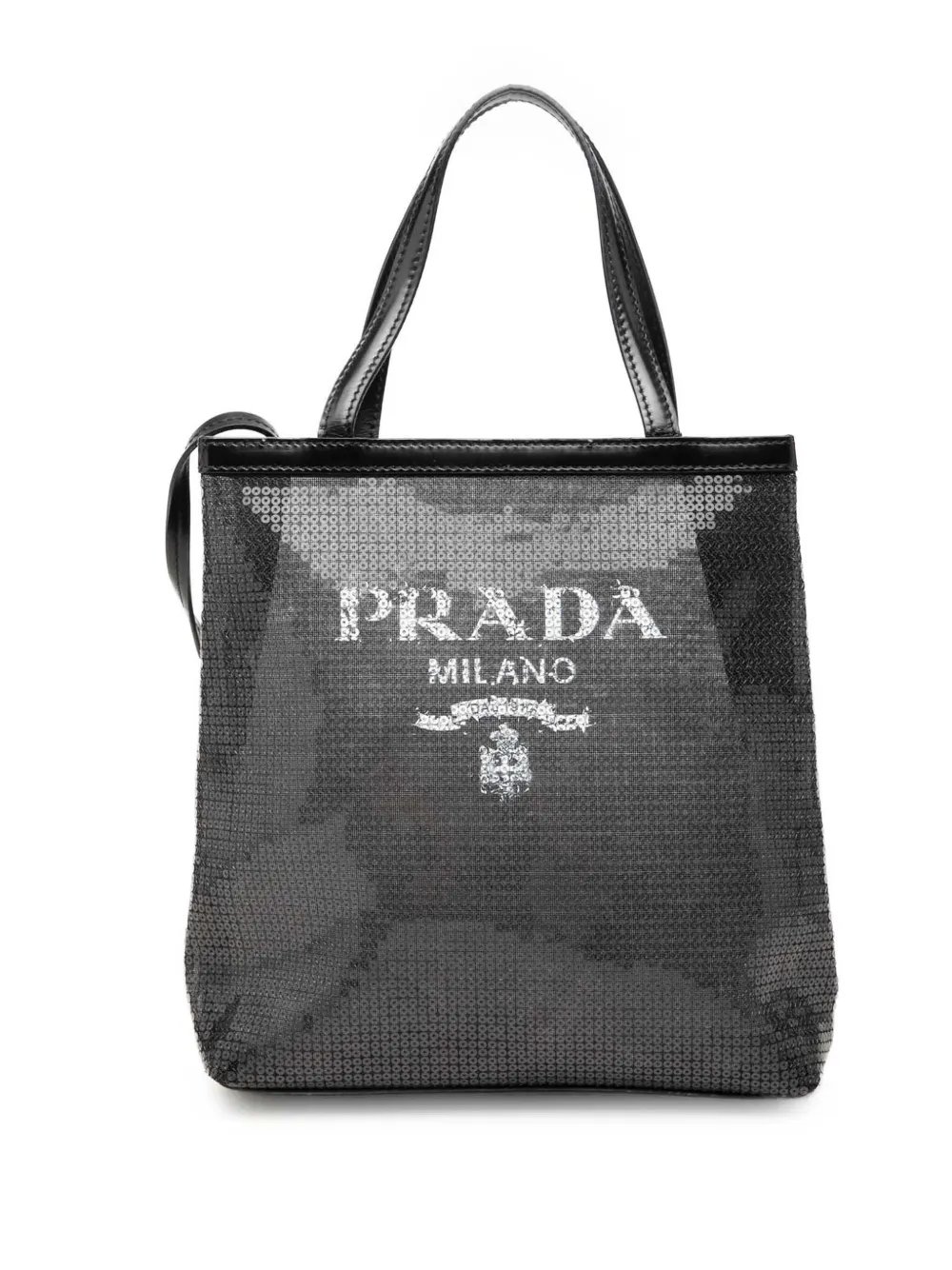 2000-2013 Small Sequined Mesh Logo Open tote bag
