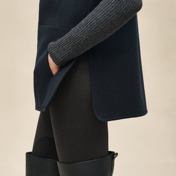 Bleu Noir Cashmere Straight Vest