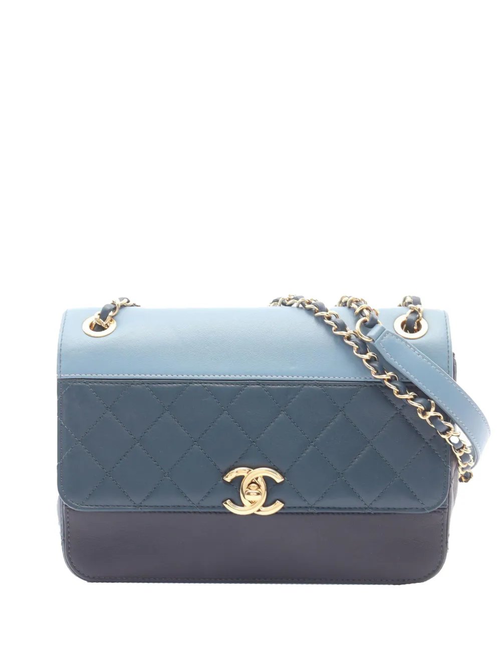 2019 Tricolor Quilted Lambskin Single Flap shoulder bag