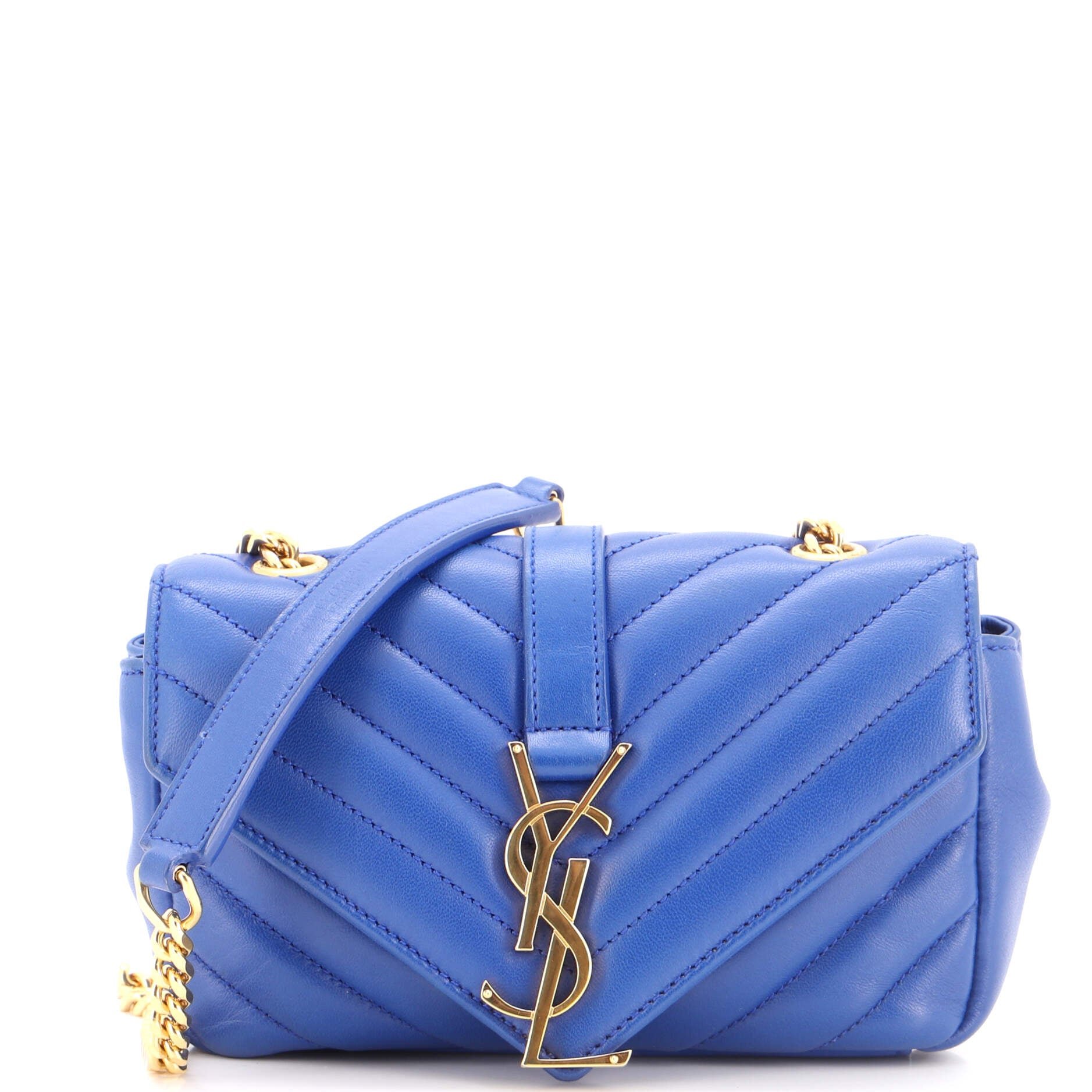 Classic Monogram Crossbody Bag Matelasse Chevron Leather Baby
