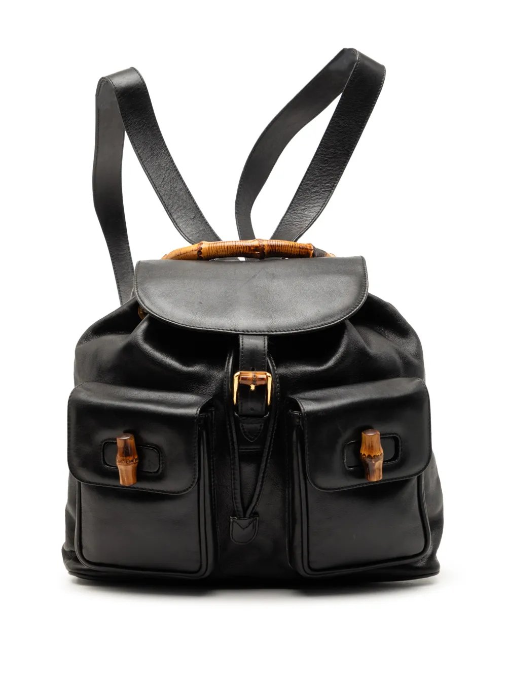 20th Century Calfskin Bamboo Drawstring backpack