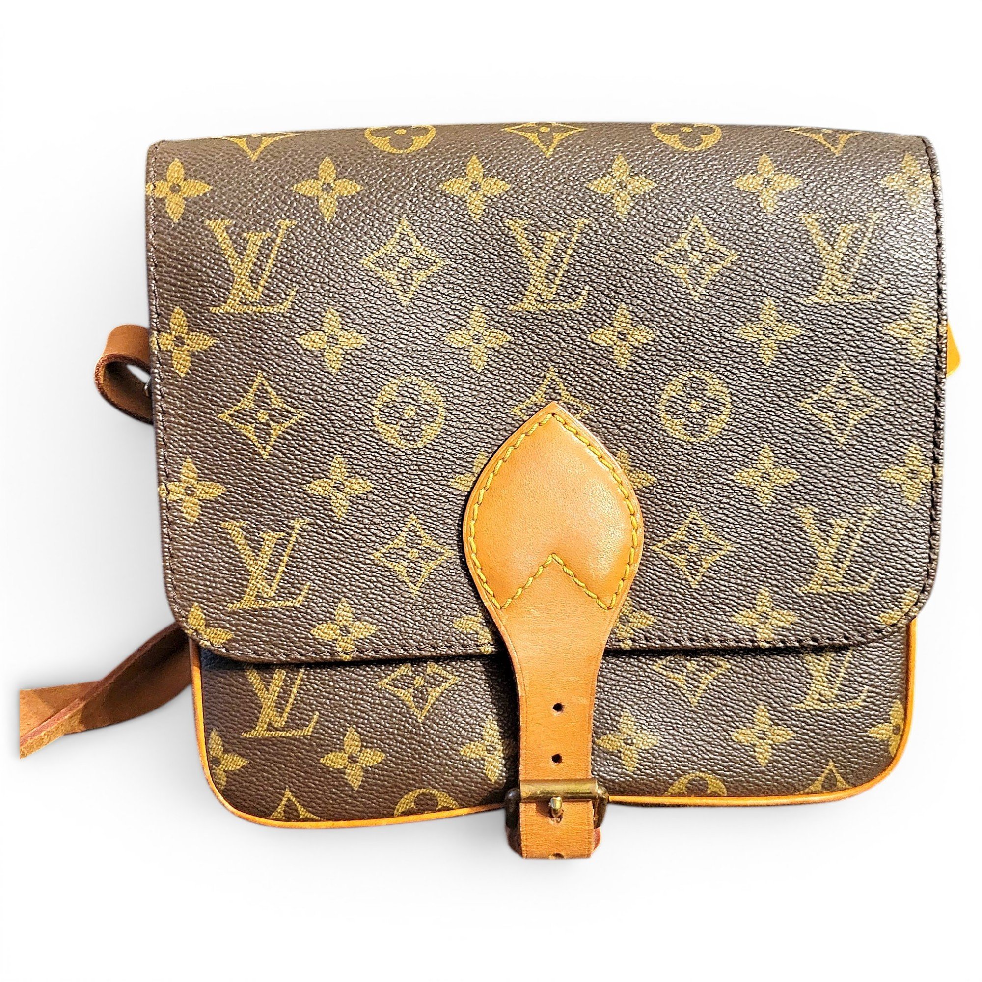 Cartouchière leather crossbody bag
