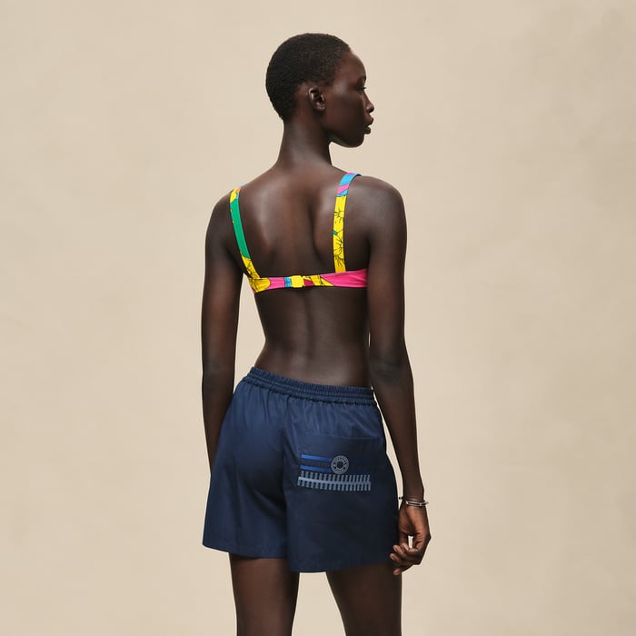 Bleu Outremer Embroidered Shorts