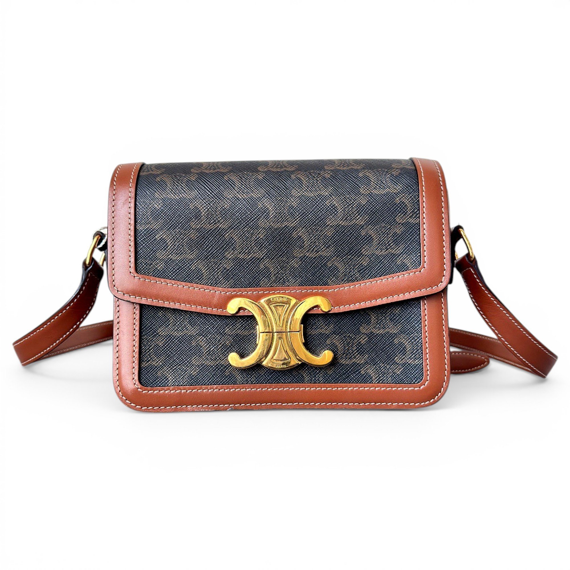 Triomphe leather handbag