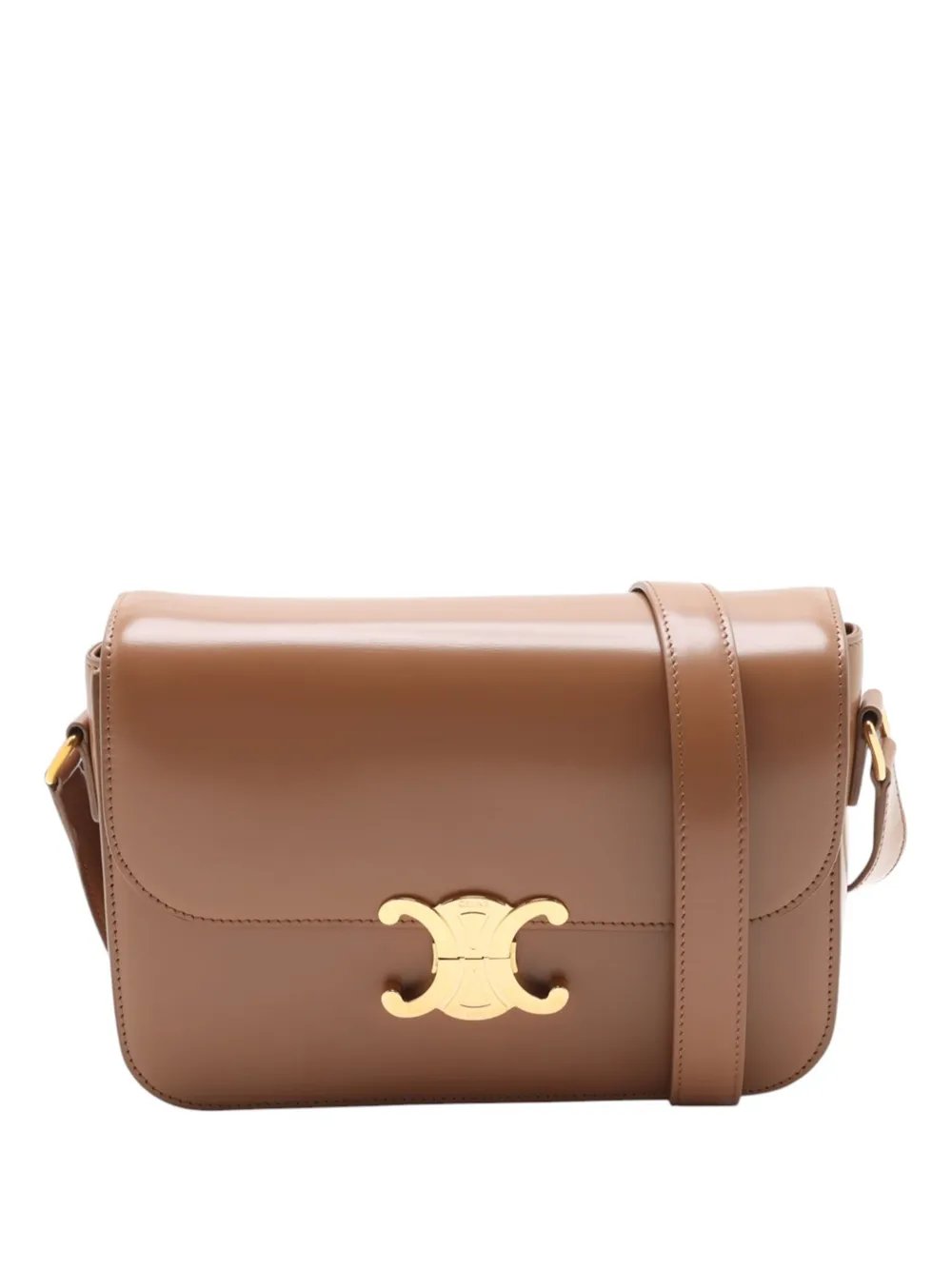 2018-2026 Teen Shiny Calfskin Triomphe crossbody bag