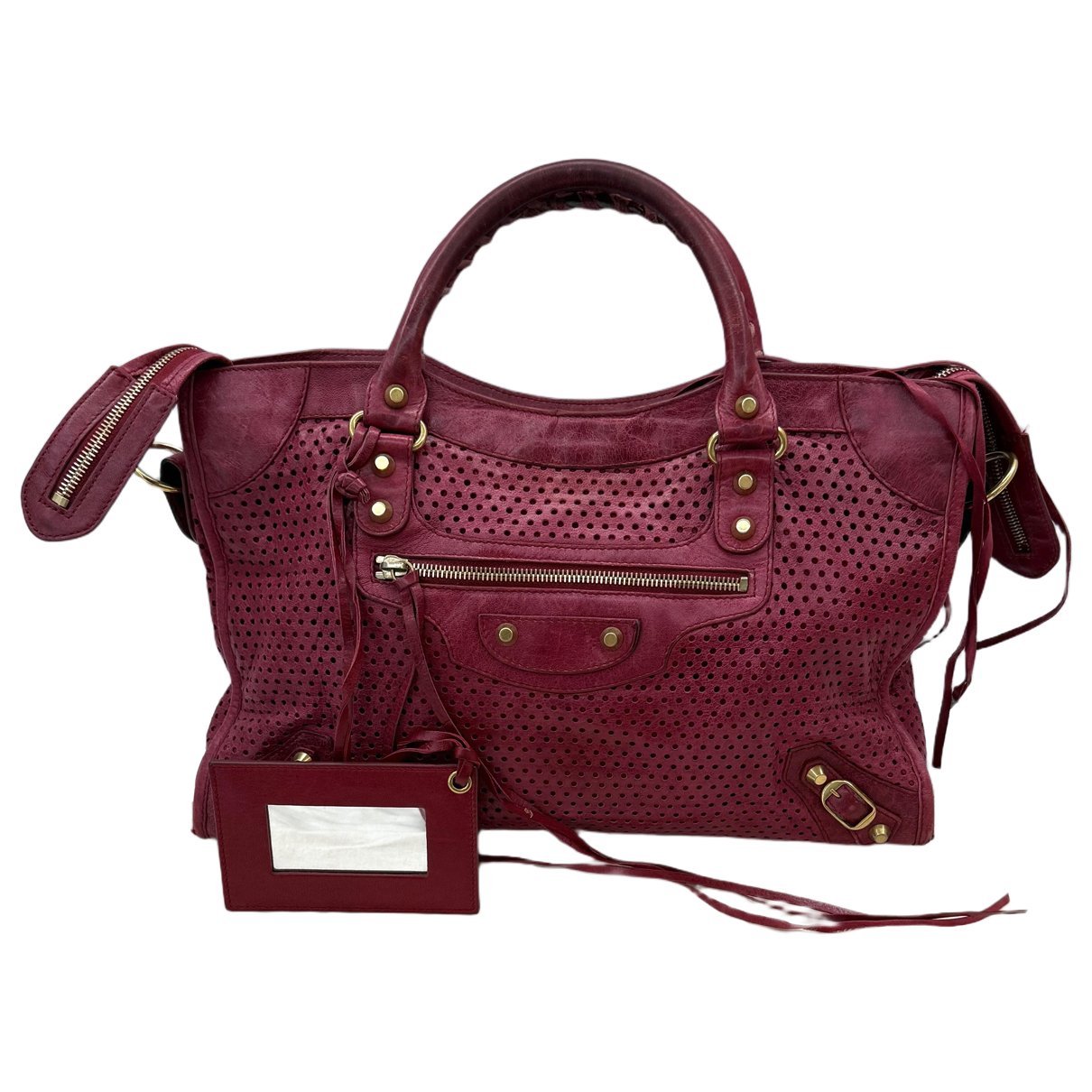 City leather handbag
