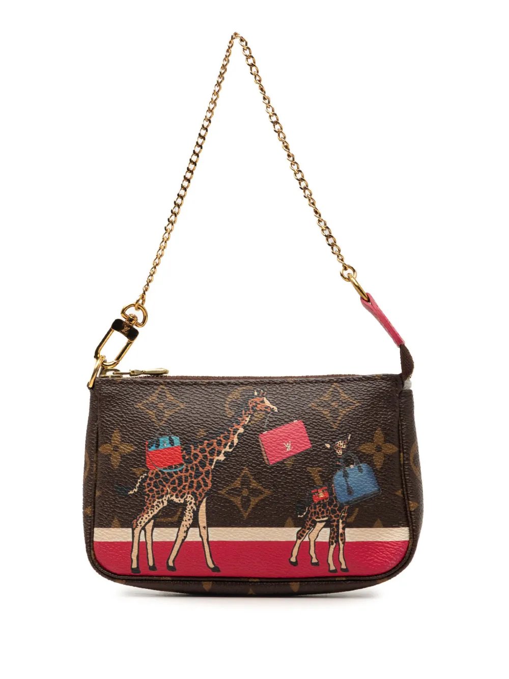 2017 Monogram Giraffe Christmas Mini Pochette Accessoires handbag