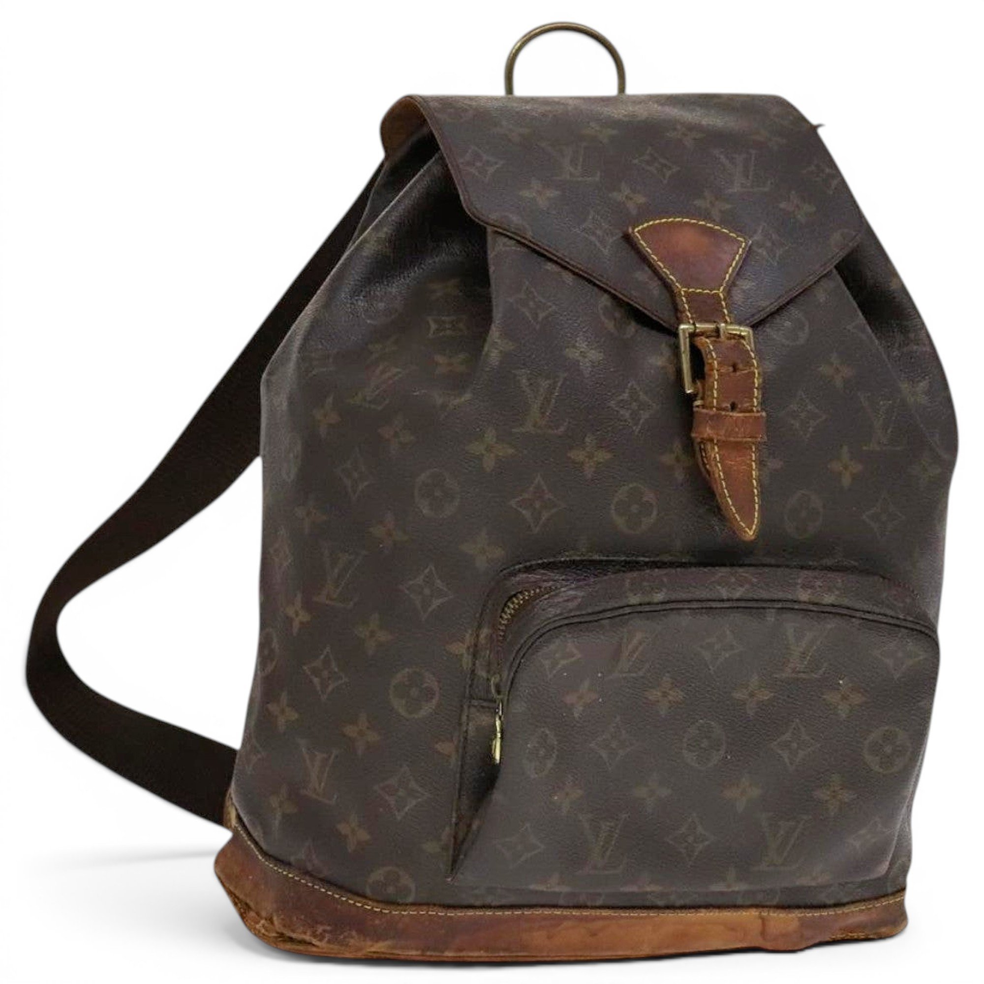 Montsouris Vintage leather backpack