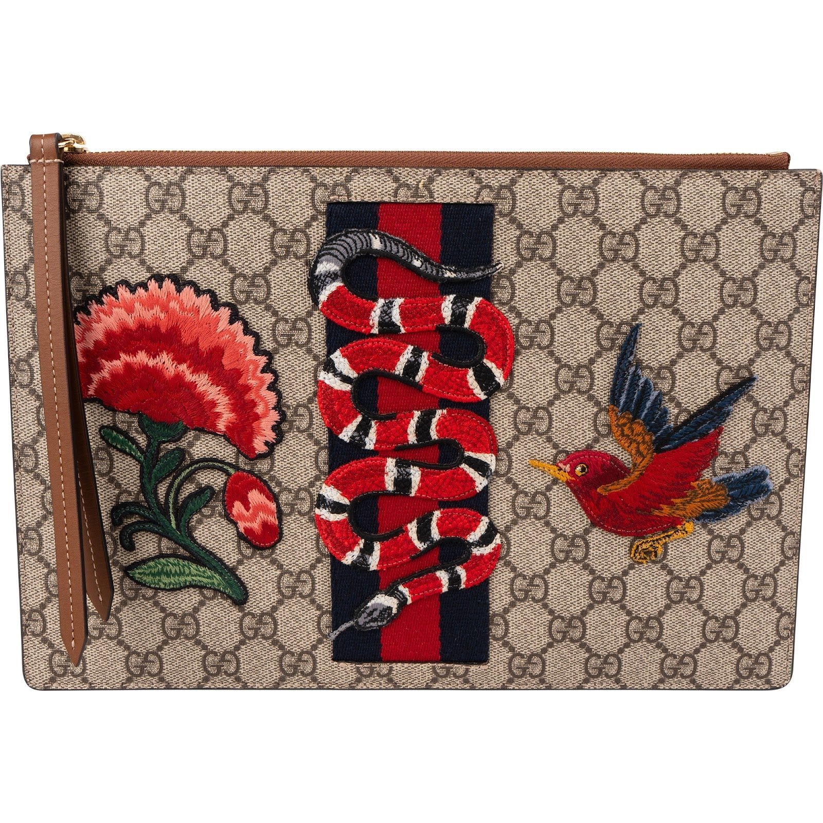 Leather clutch bag