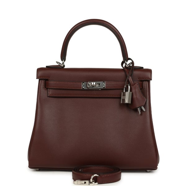 Hermes Hermes Kelly Retourne 25 Terre Cheri Palladium Hardware