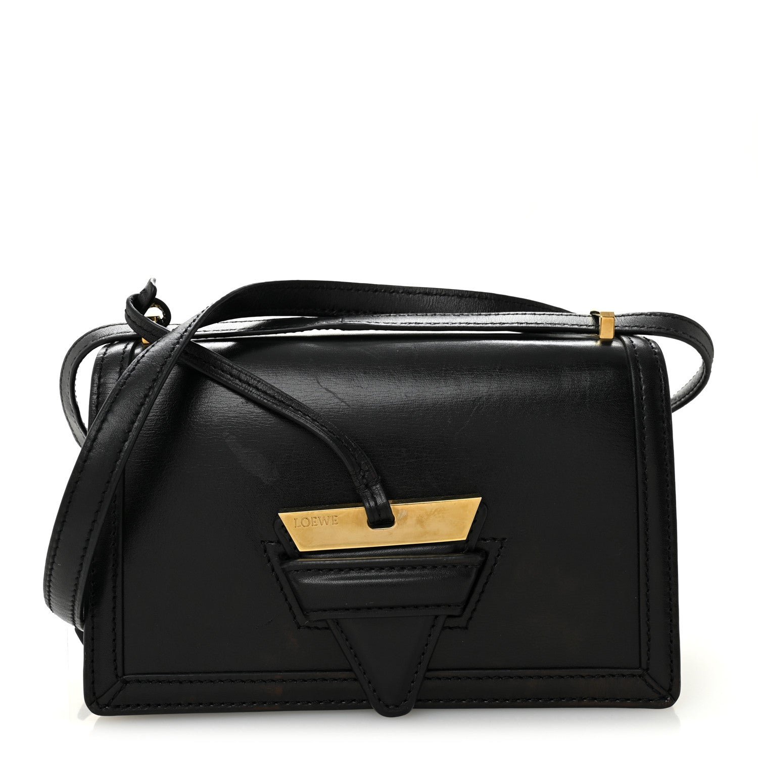 Loewe Calfskin Small Barcelona Shoulder Bag Black