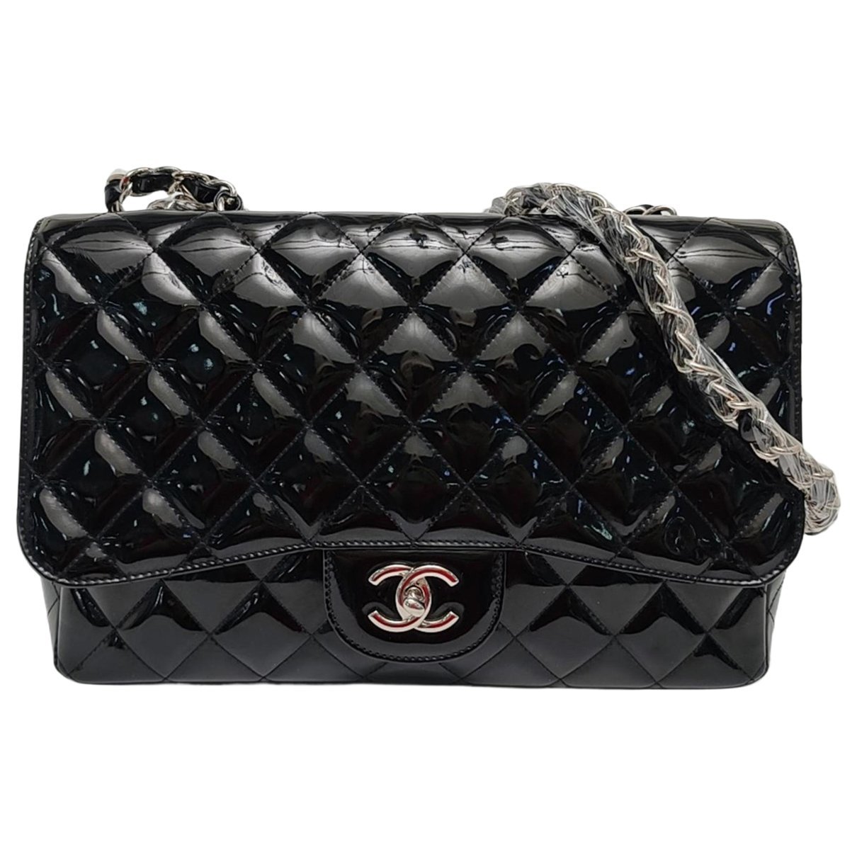 Patent leather handbag