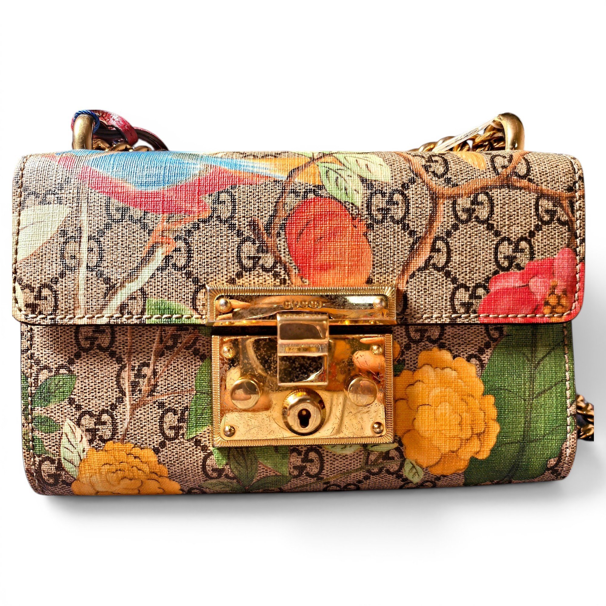 Padlock leather handbag