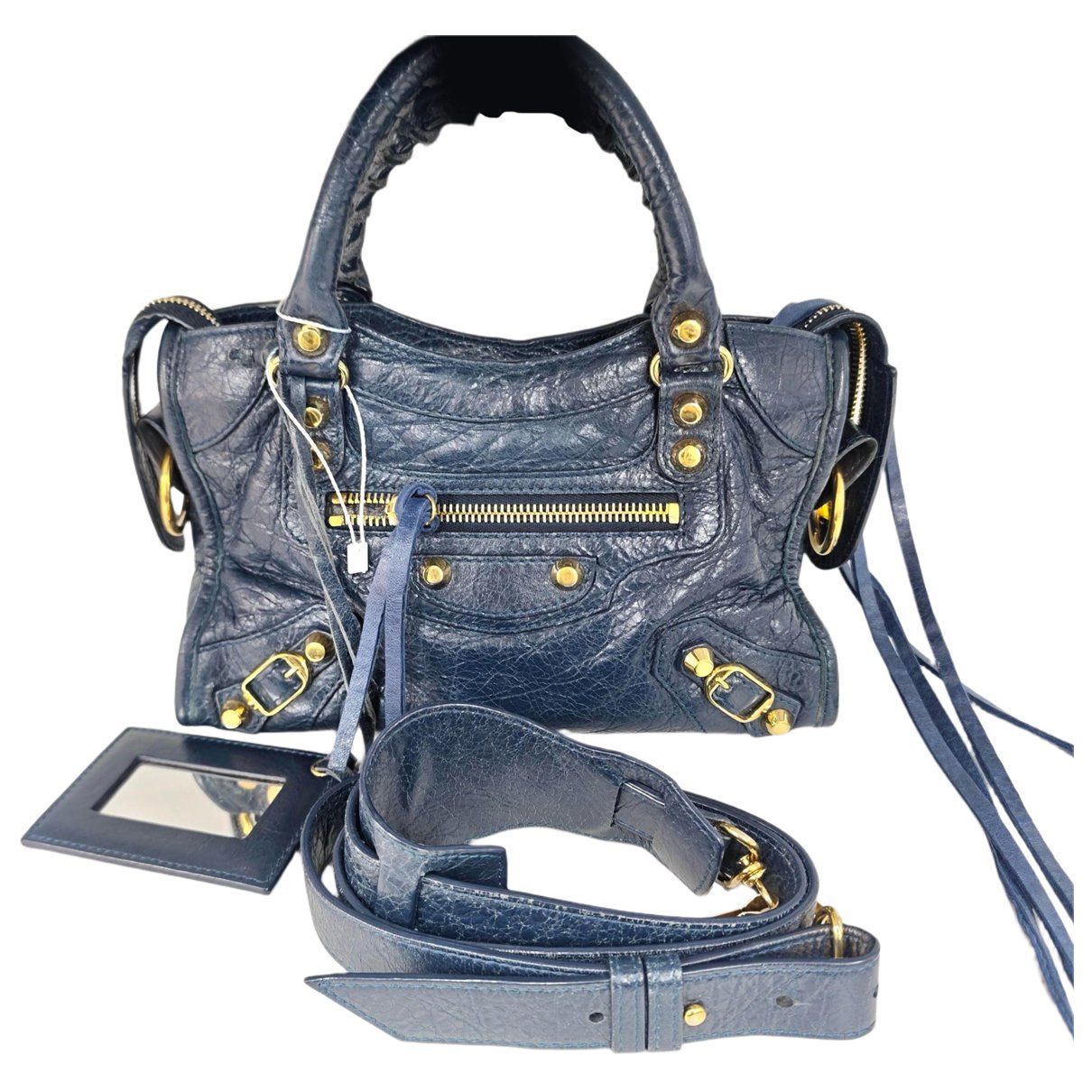 City leather handbag