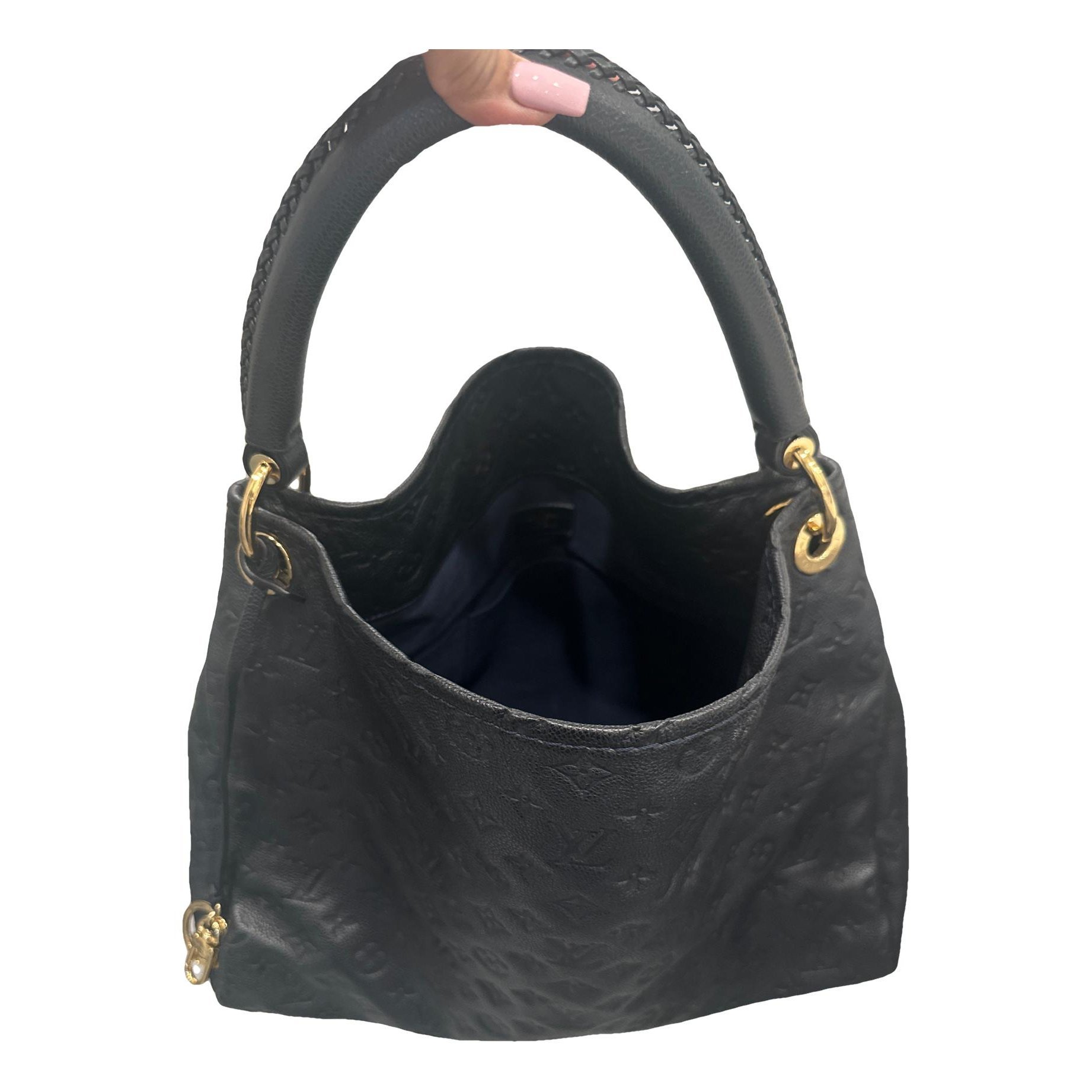 Artsy leather handbag
