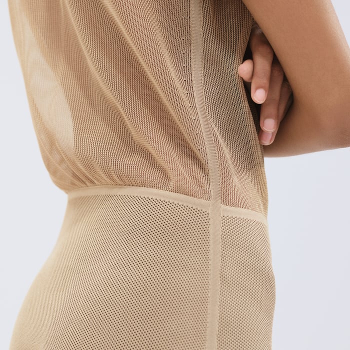 Beige Kraft Short-sleeve Body With Pockets