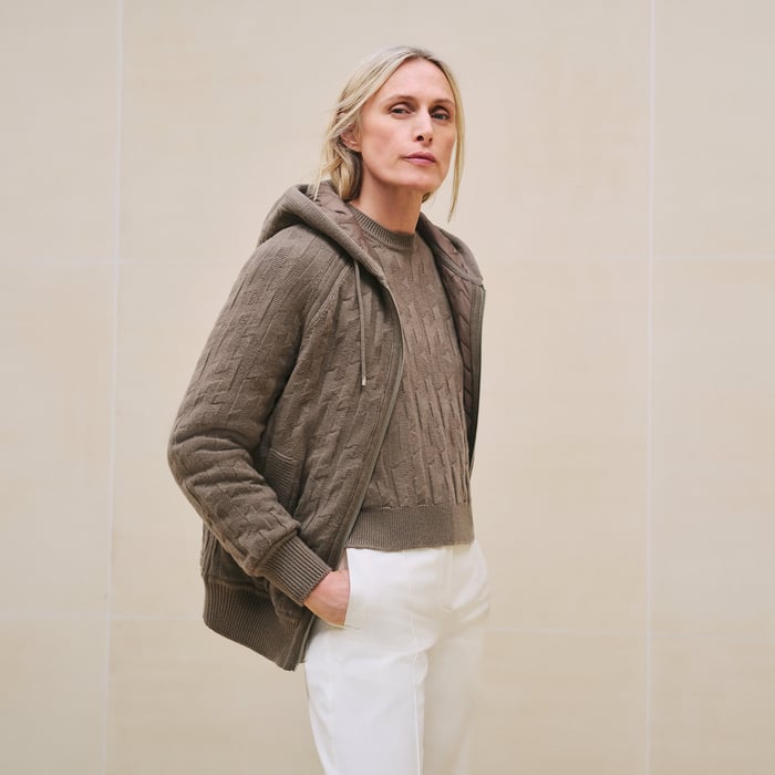 "H" Zipped Hooded Jacket