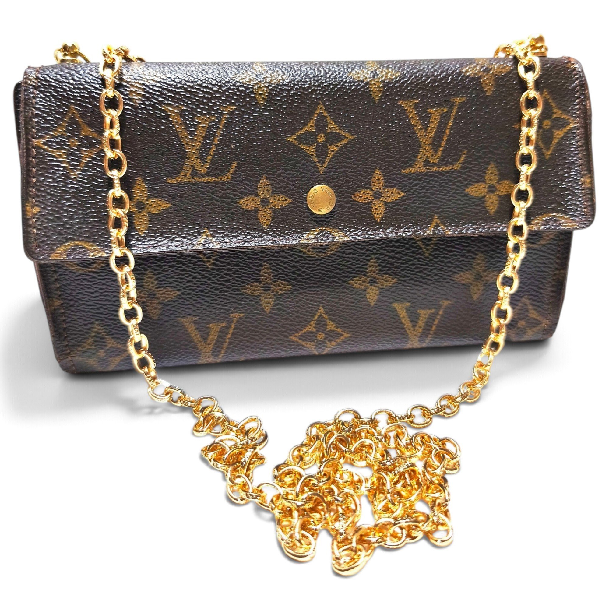 Leather clutch bag