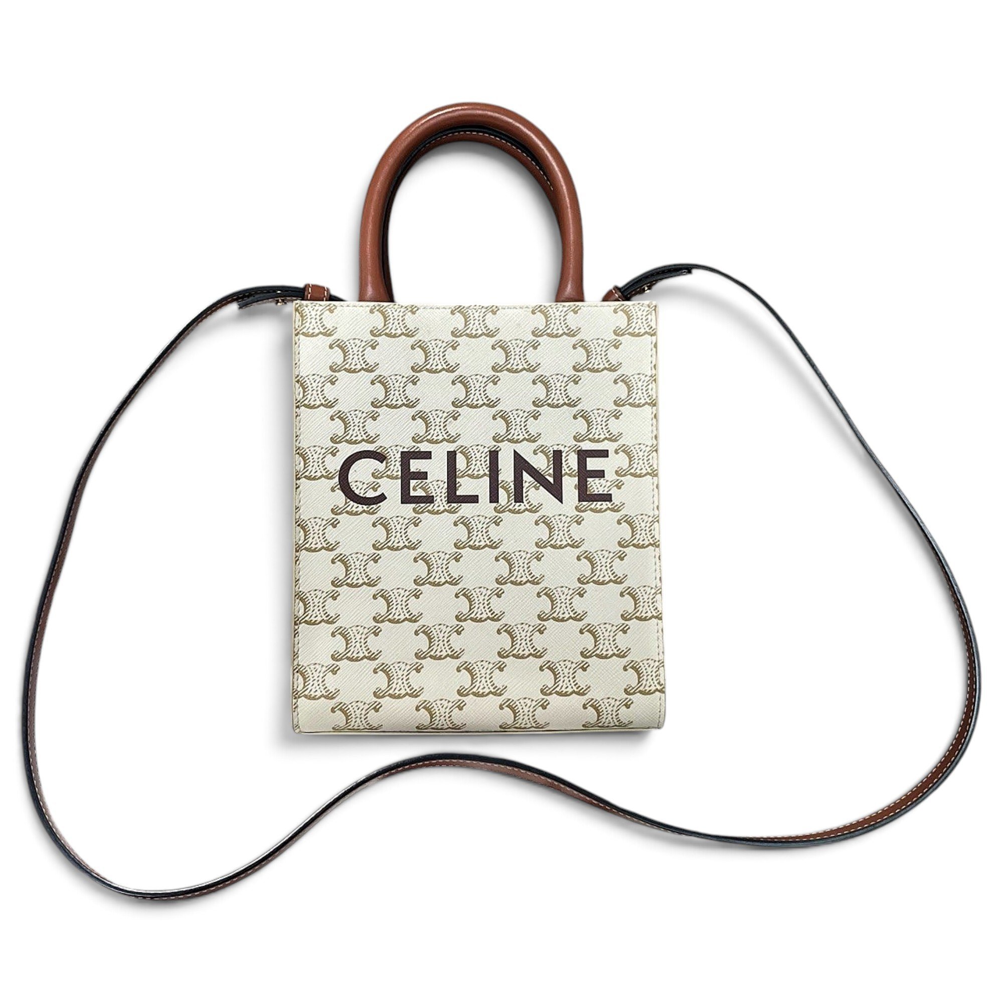 Cabas Vertical leather handbag