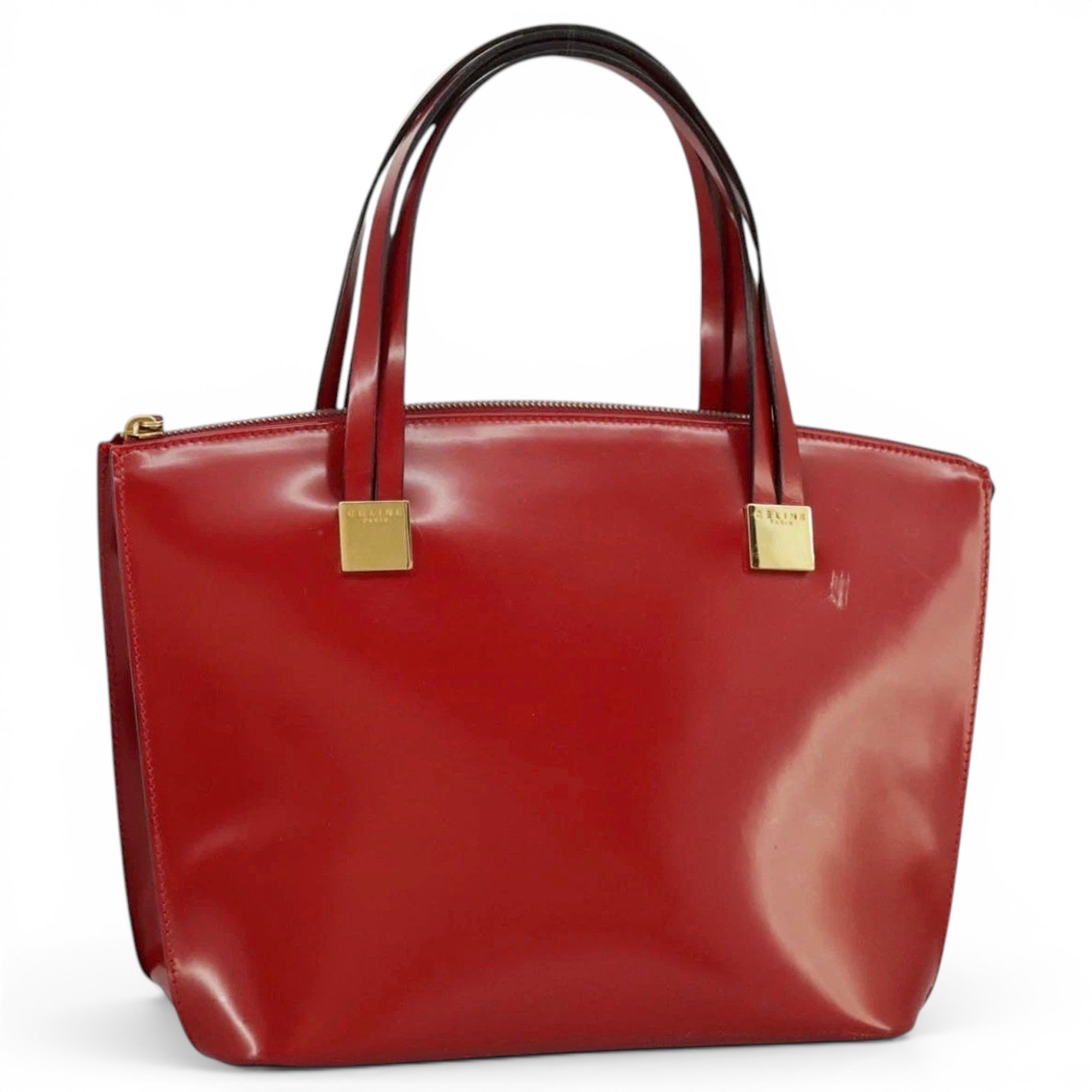 Patent leather handbag