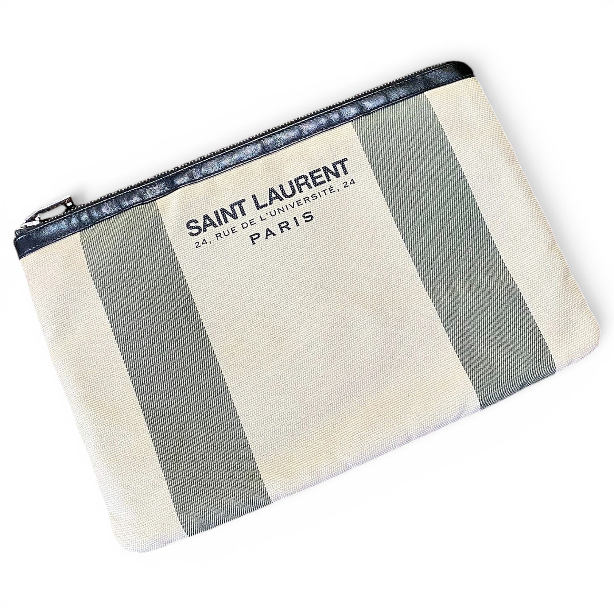 Saint Laurent Rive Gauche cloth clutch bag