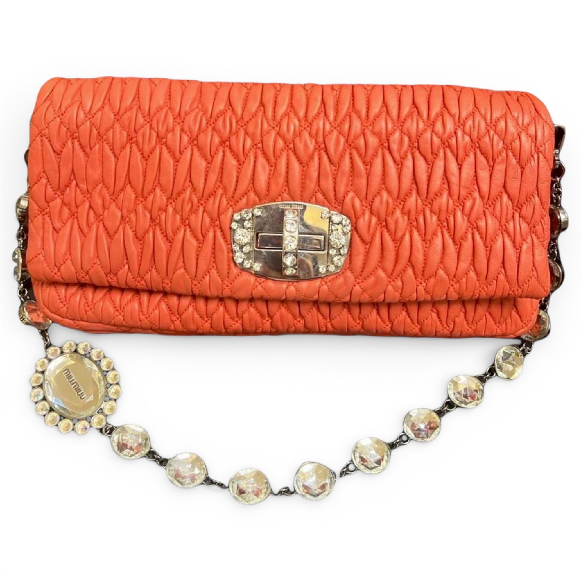 Miu Miu Miu Crystal leather handbag