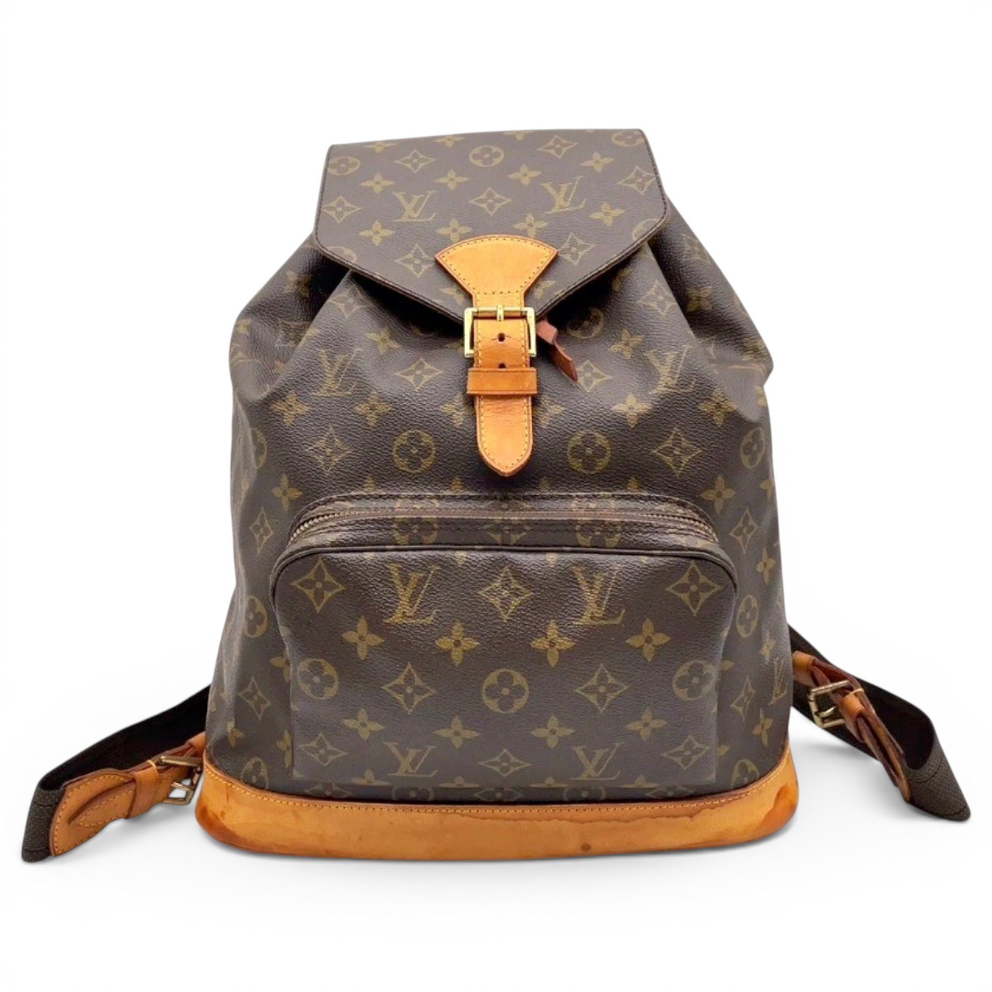Montsouris Vintage leather backpack