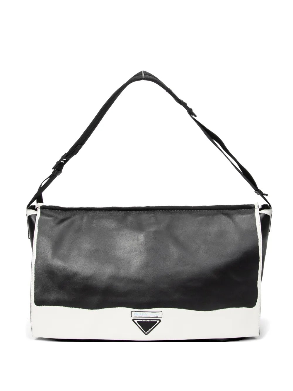 triangle-logo shoulder bag
