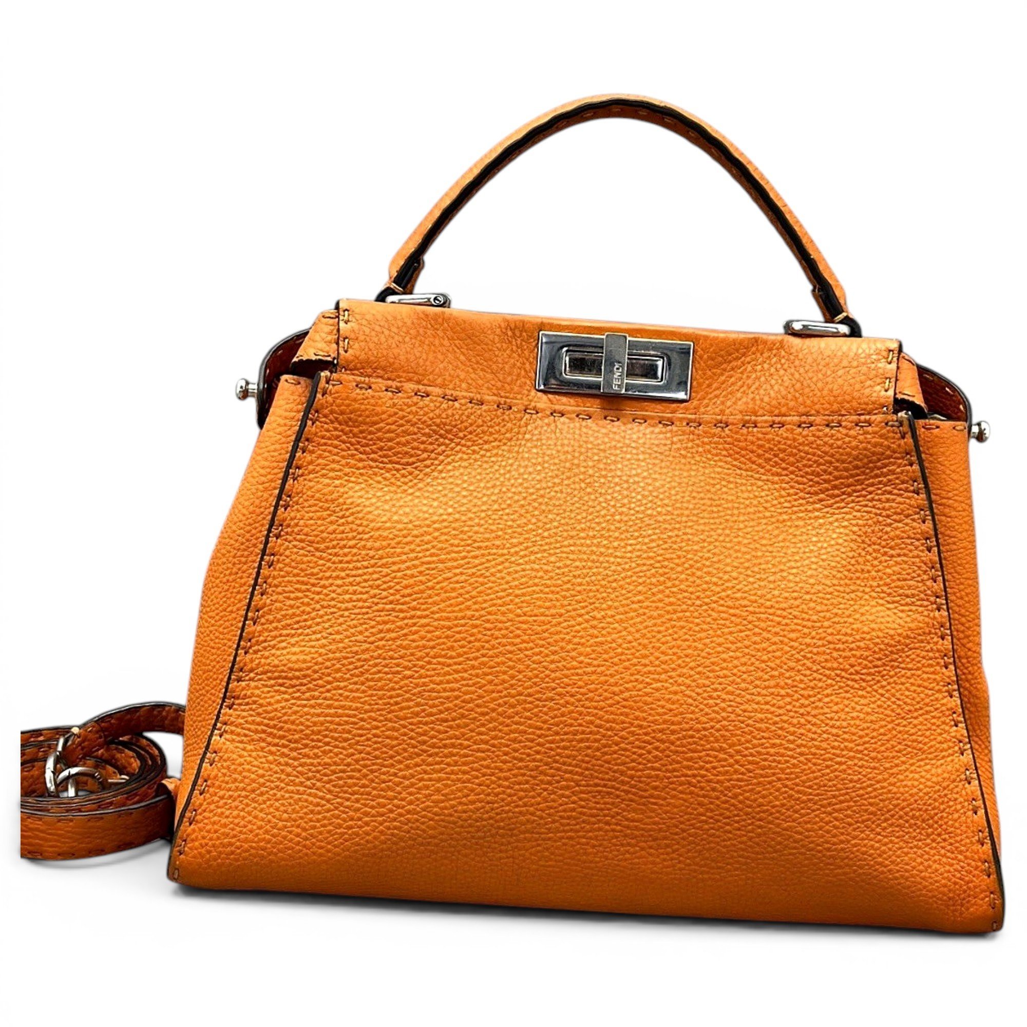 Peekaboo leather handbag