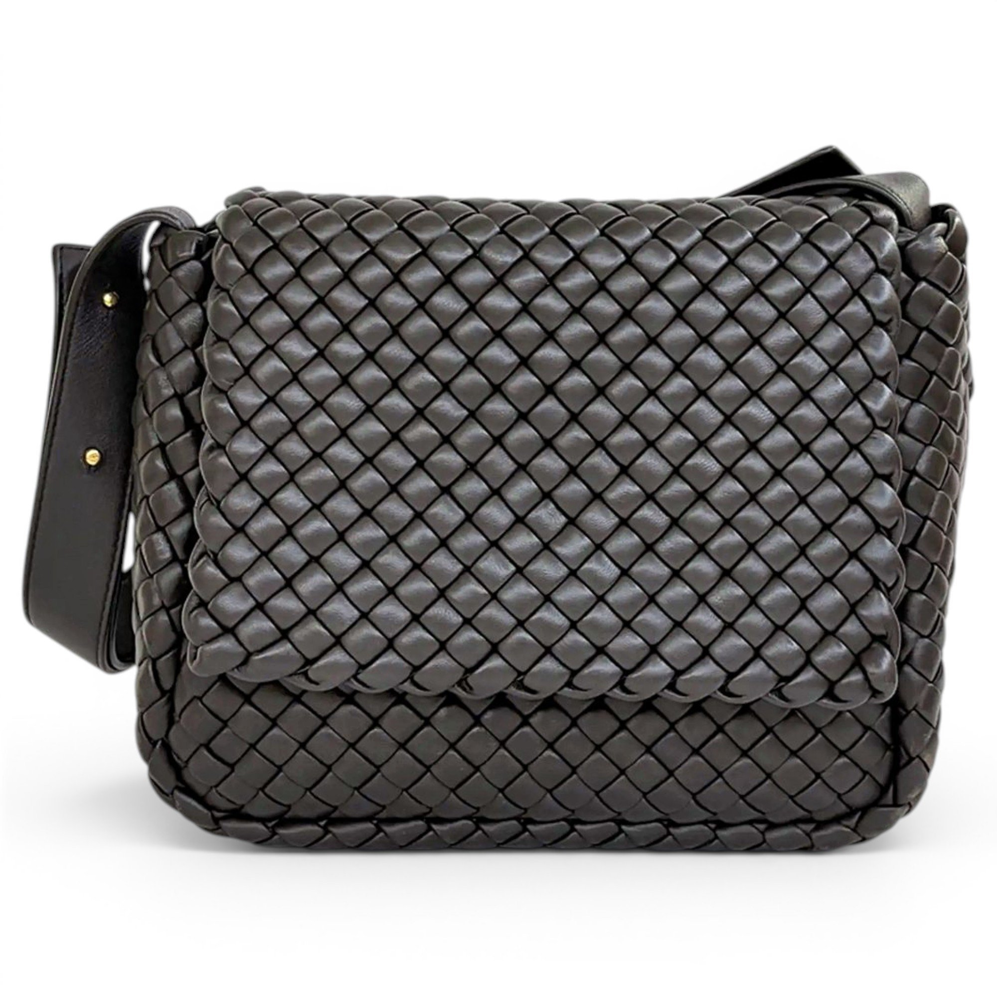 Window leather handbag