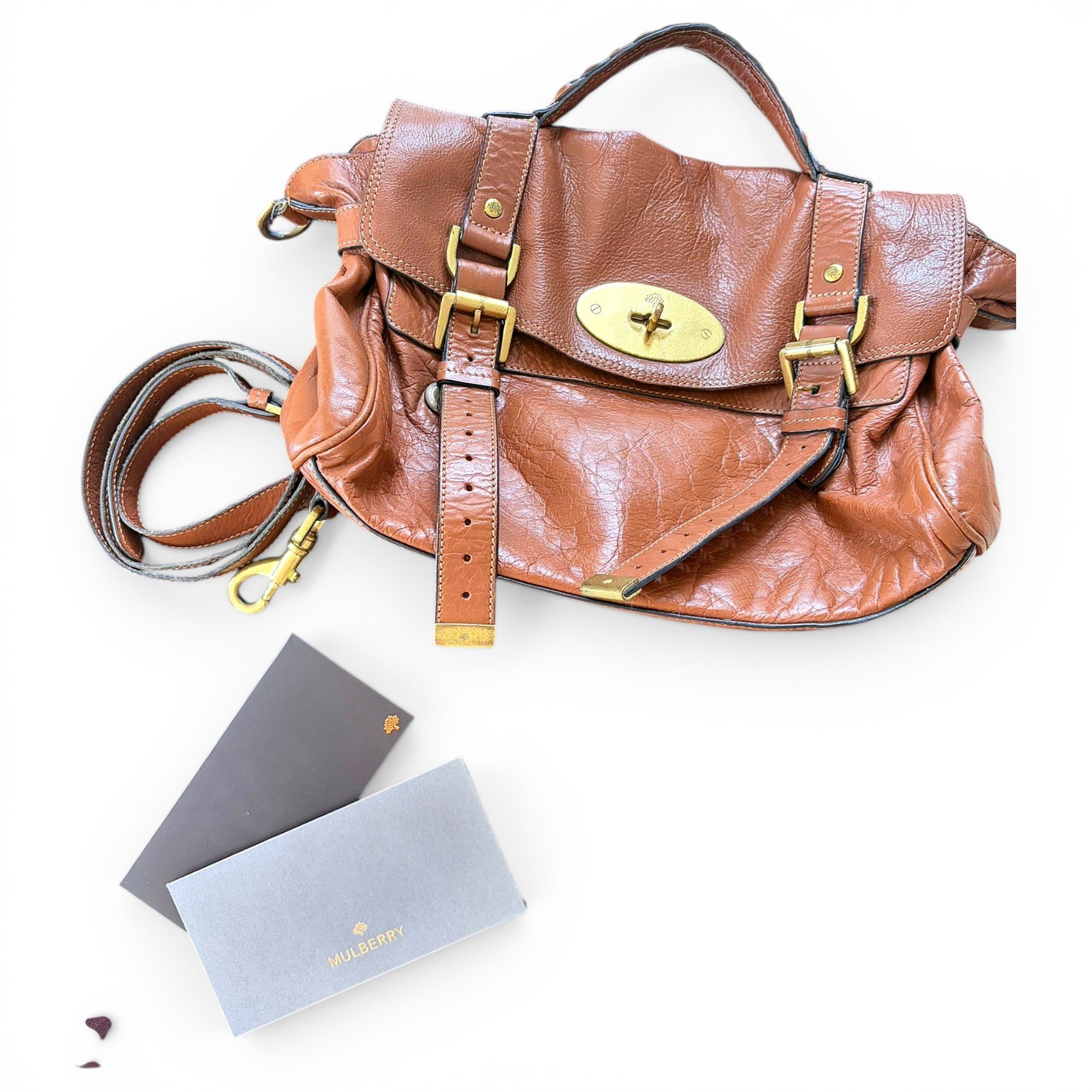 Alexa leather satchel
