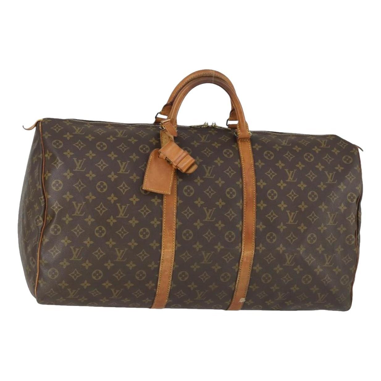 Keepall leather travel bag