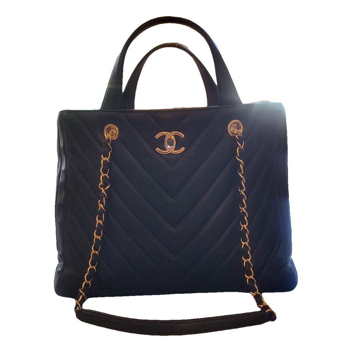 Statement leather tote