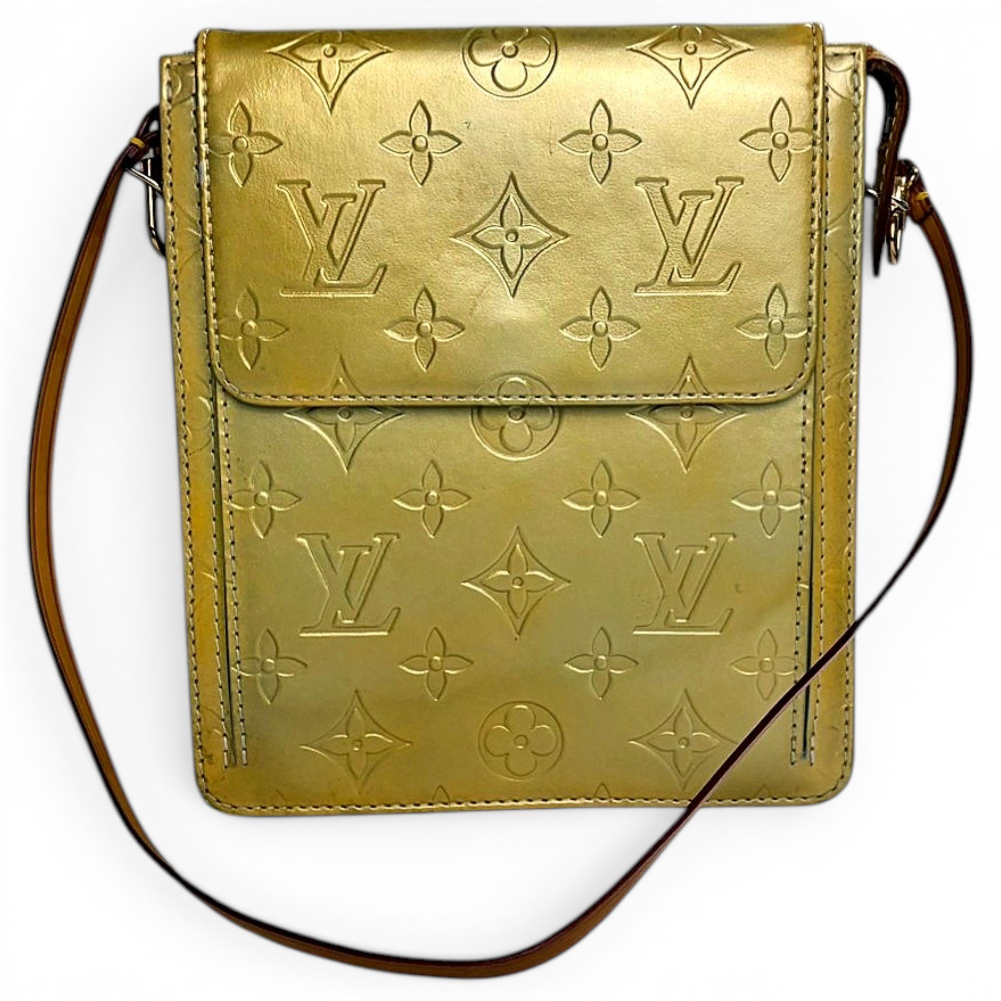Mott patent leather handbag