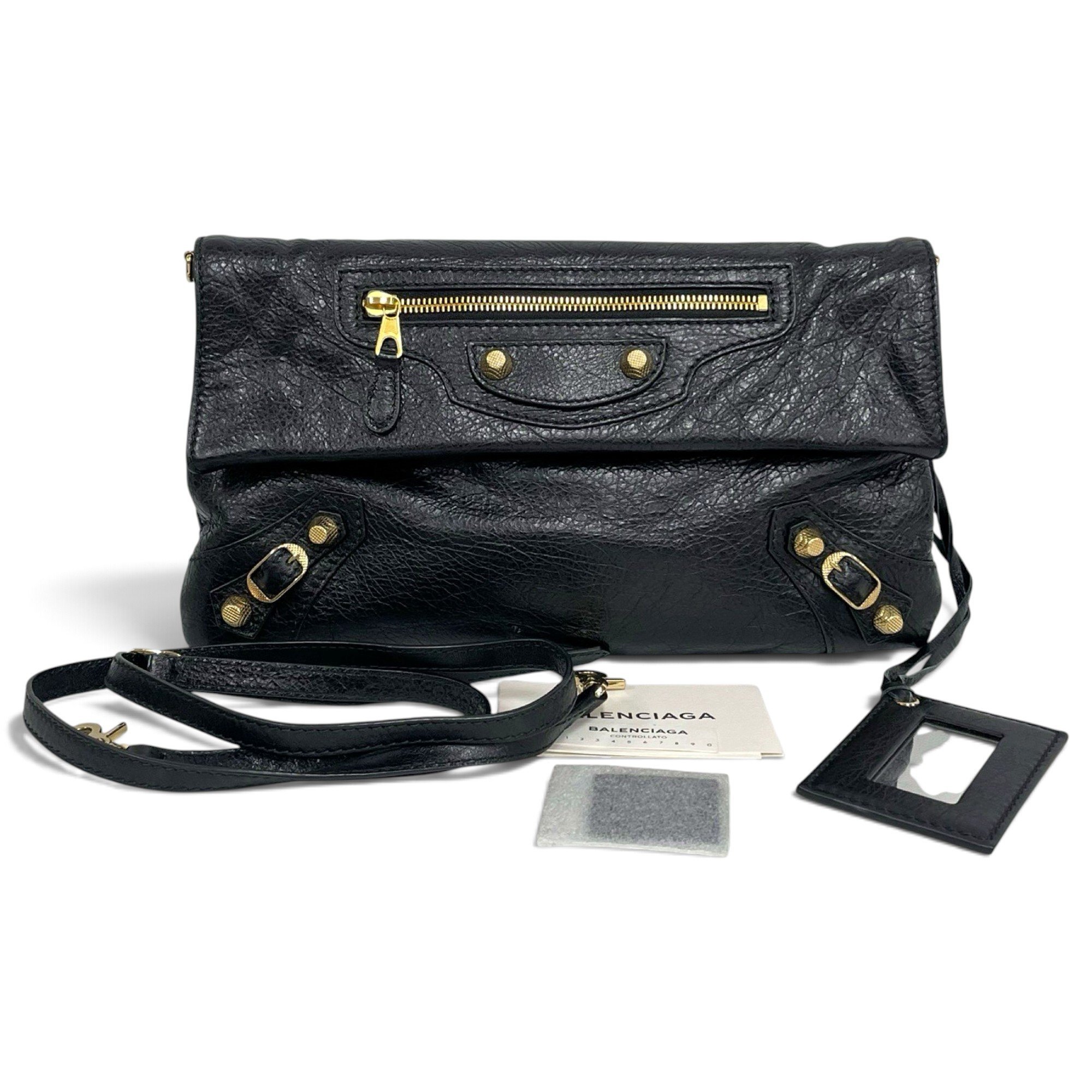 Envelop leather clutch bag