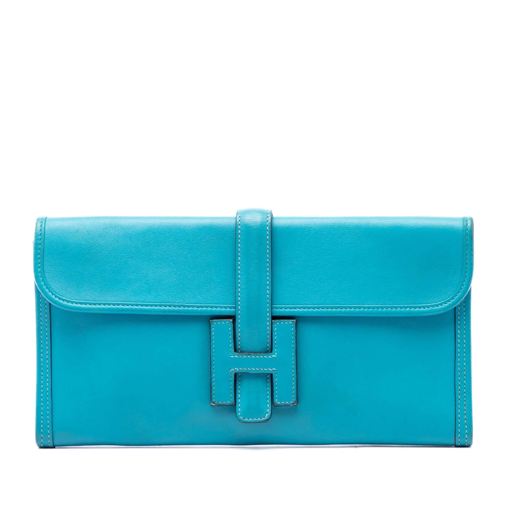 Jige leather clutch bag