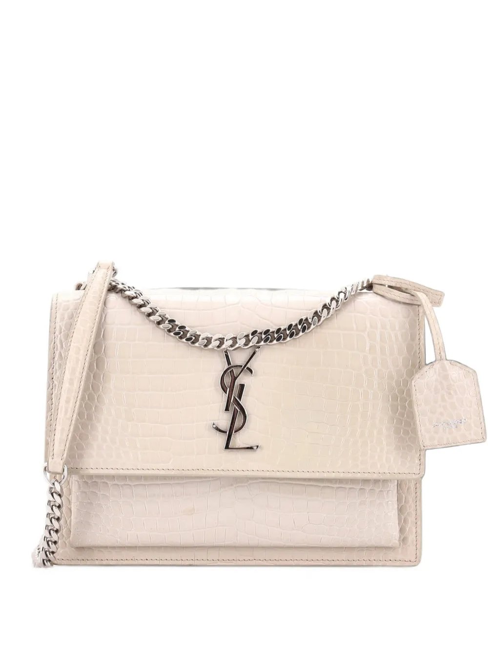 Sunset Crocodile Embossed Leather Medium crossbody bag