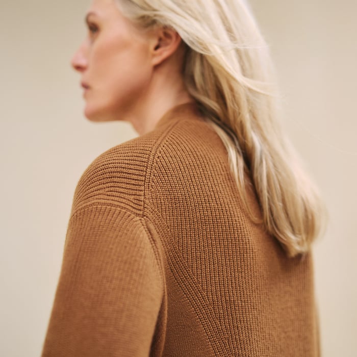 Marron Caramel Long Cardigan