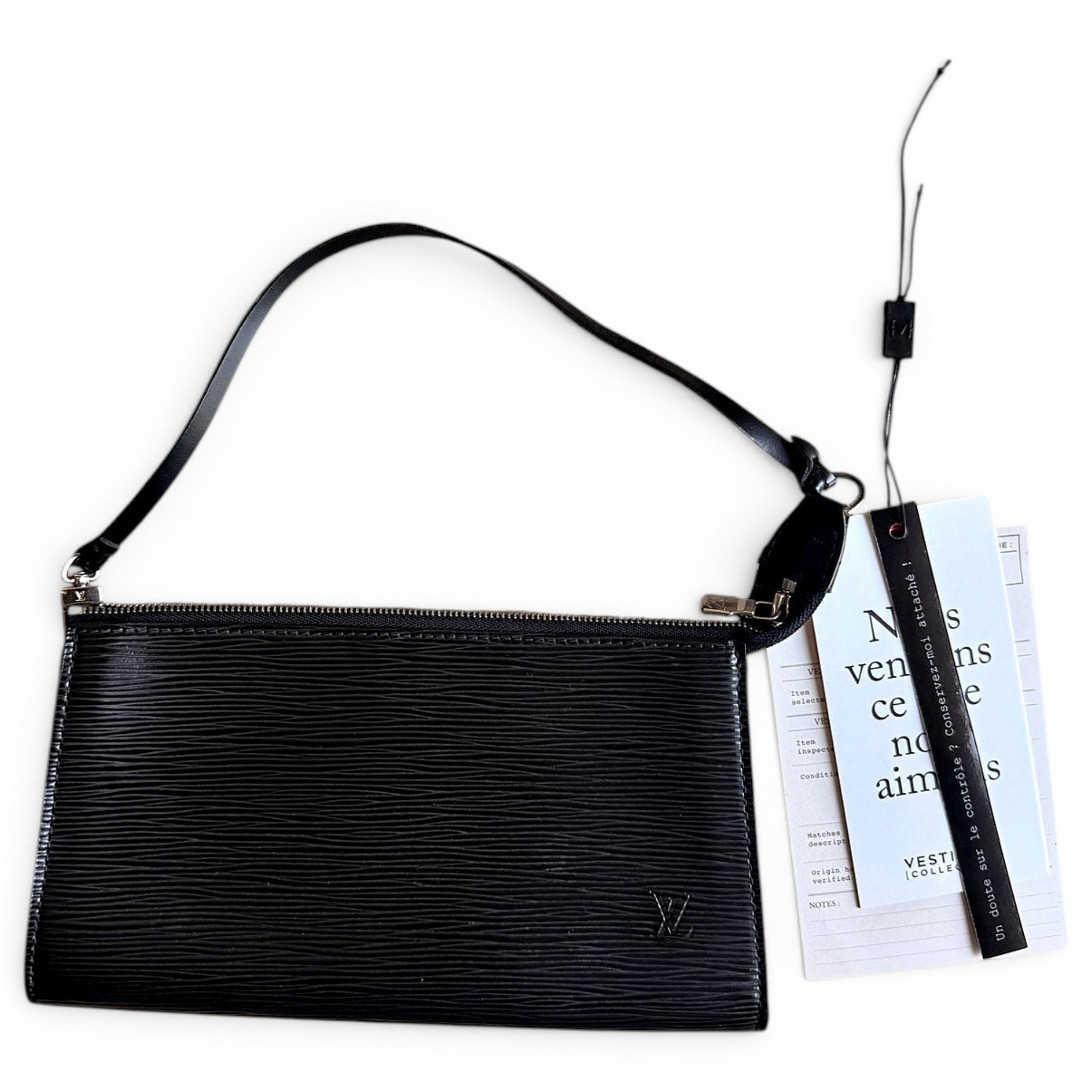 Leather clutch bag
