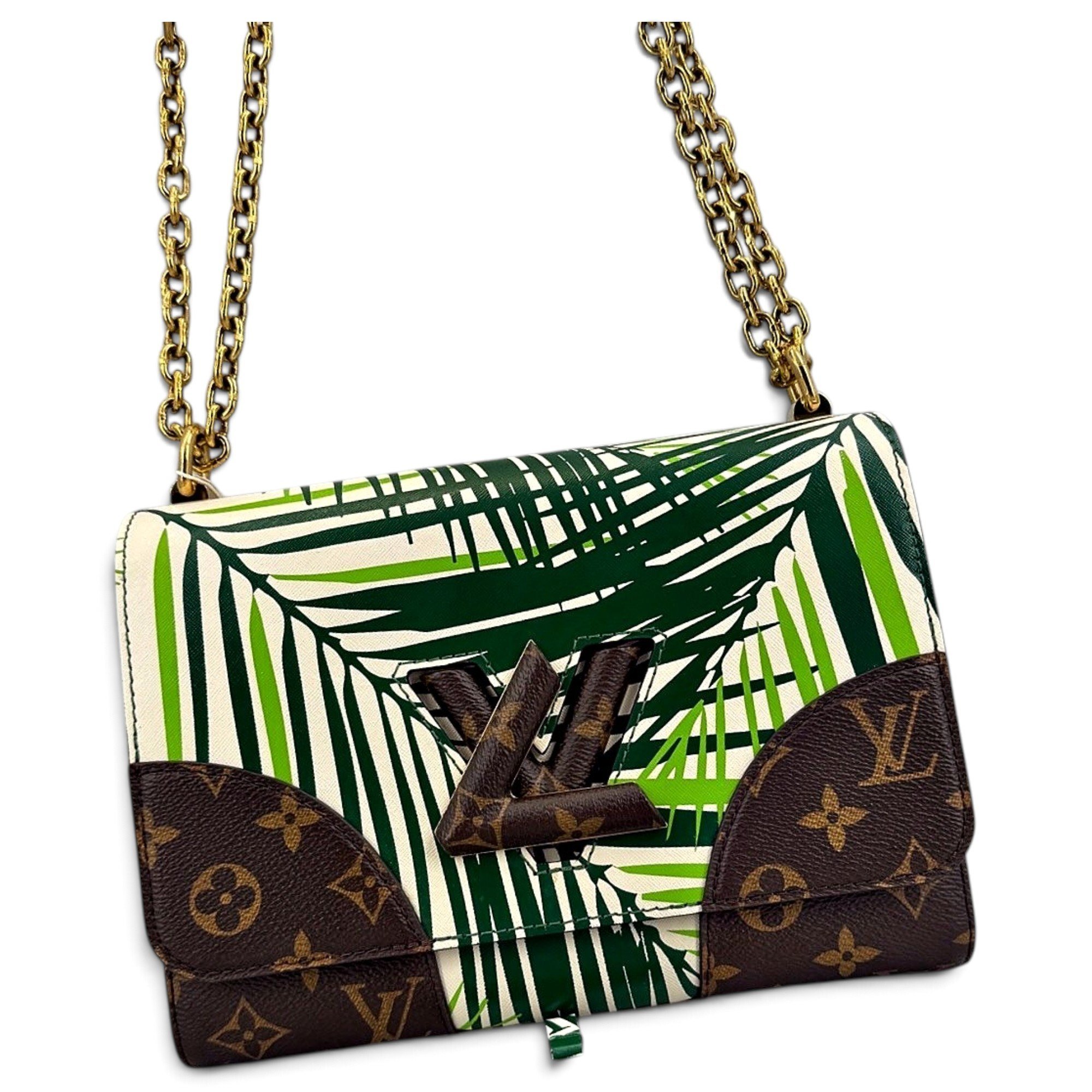 Twist leather handbag