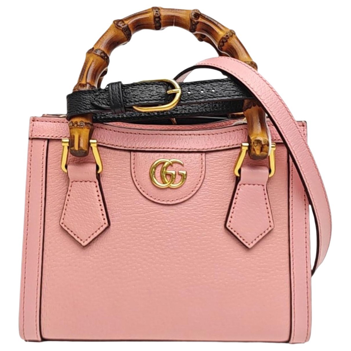 Diana Bamboo leather handbag