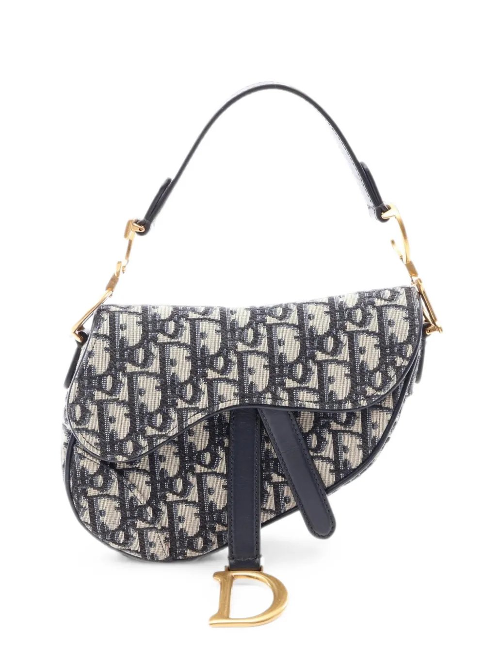 2010s Oblique jacquard Saddle shoulder bag