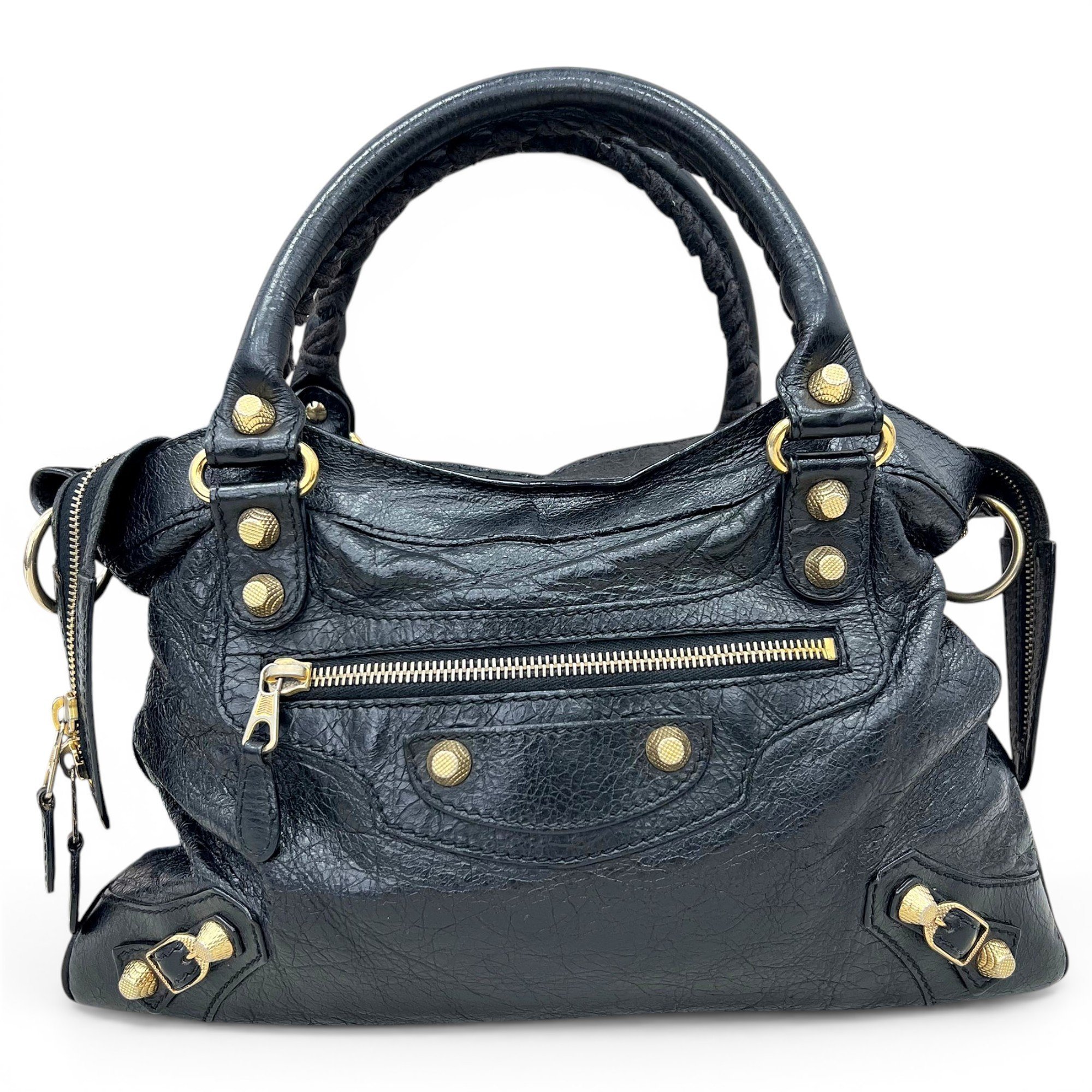 City leather handbag