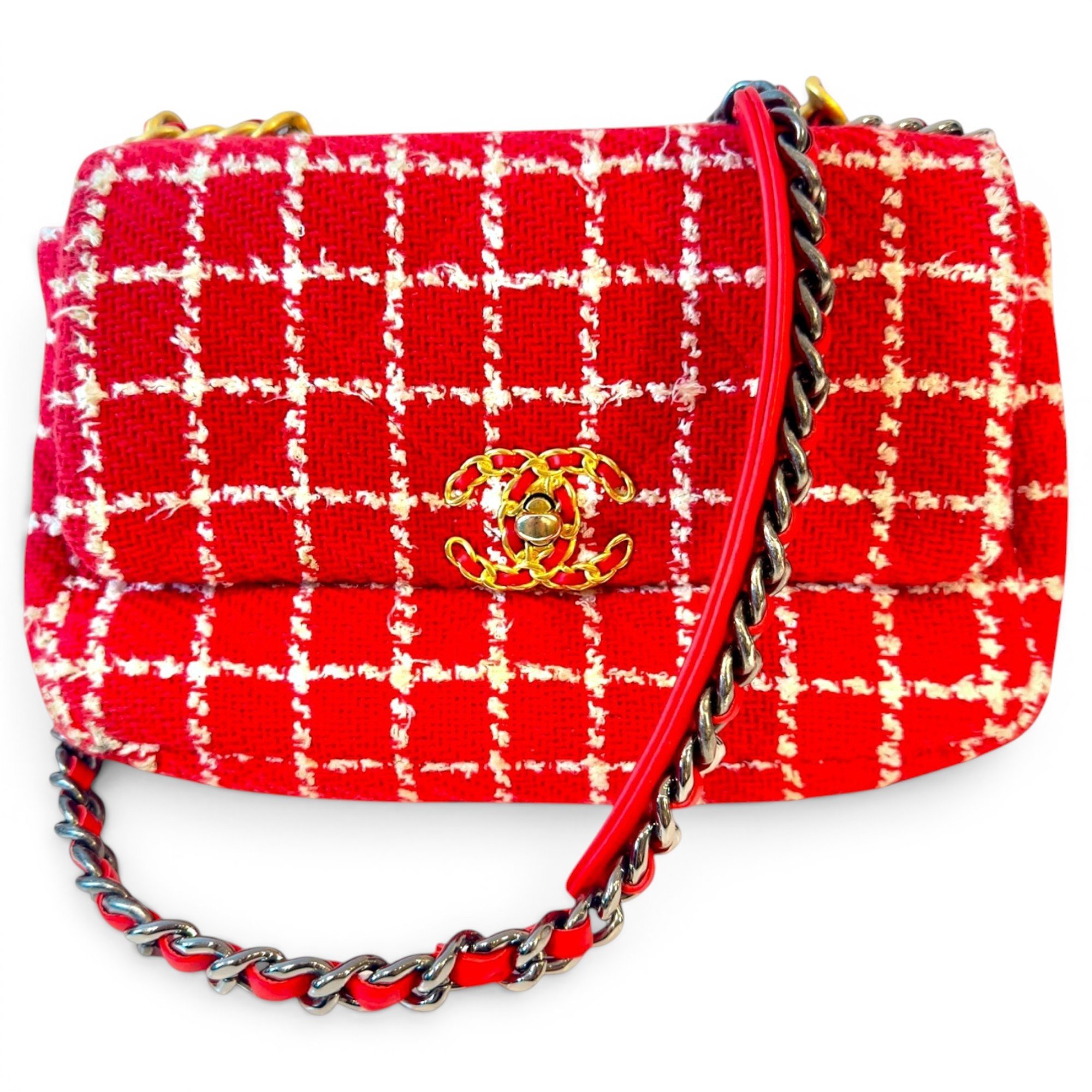 Chanel 19 tweed handbag