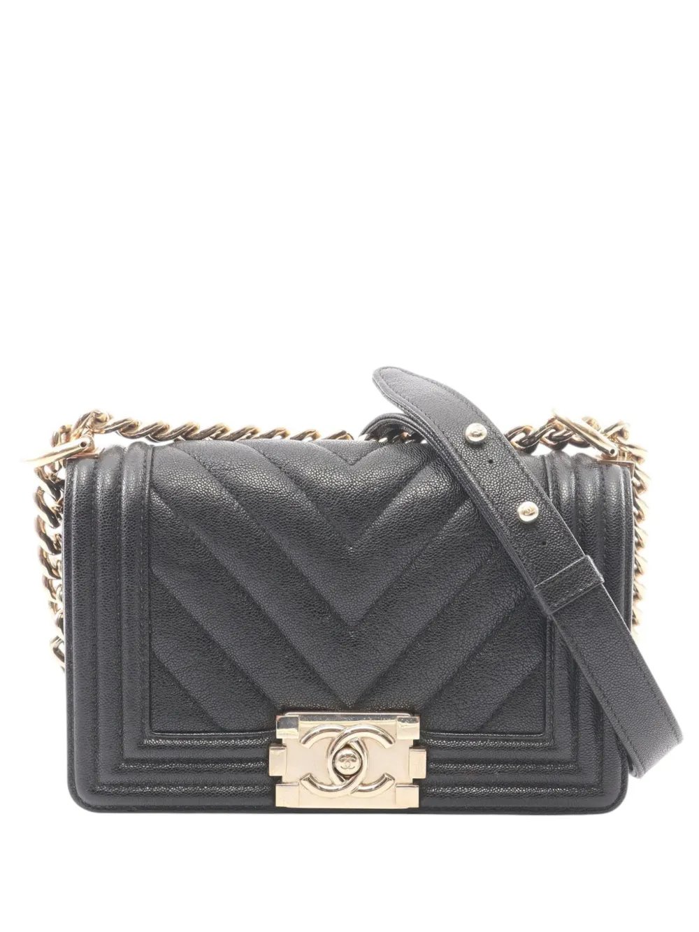 2019 Small Chevron Caviar Boy Flap crossbody bag